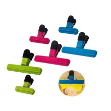 Bag Clips, 6 Pieces Food Bag Closure Clips 3 Colors 2 Sizes Plastic Food Bag Clip for L