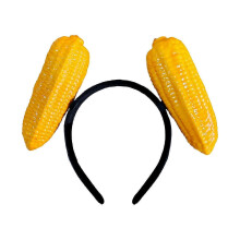 (doubleheaded corn) Fun Unique Resin Headband With Realistic Fruit And Vegetable Designs For Birthdays And Festival Celebration Gathering