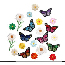 22 Pieces Iron-on Patches, Sew-on Appliques, DIY Clothing Embroidery Stickers for Jeans