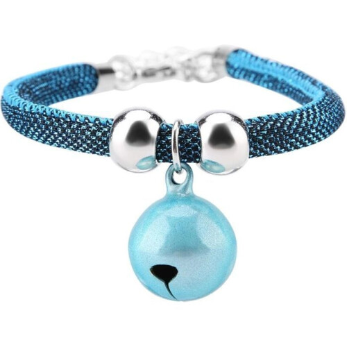 Cat Collar - LARGEIGHT - Adjustable Nylon - With Bell - For Small Pets - Blue