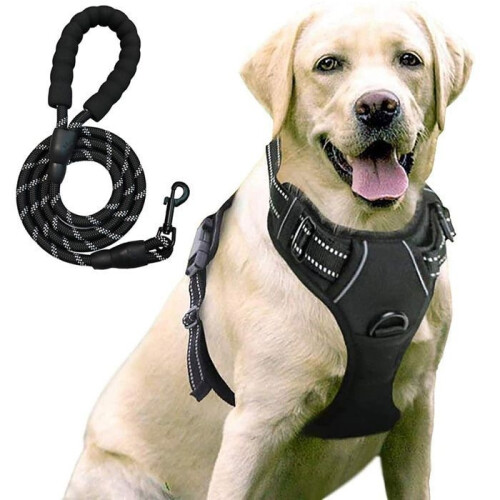 Dog Harness - Arnet - Size L - Anti-Pull - Reflective - Black