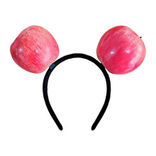 (Twoheaded red apple) Fun Unique Resin Headband With Realistic Fruit And Vegetable Designs For Birthdays And Festival Celebration Gathering