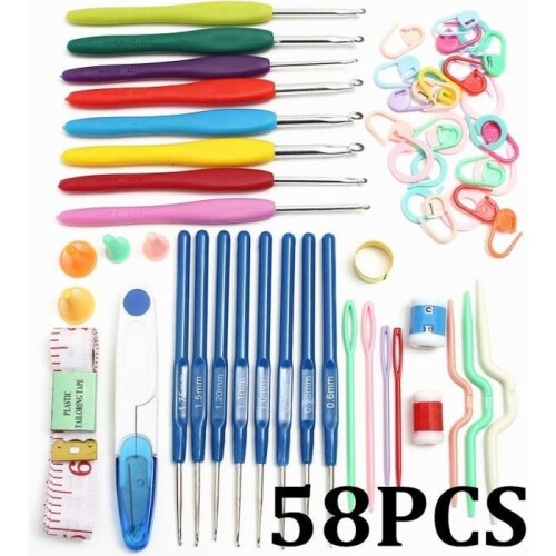 TEMPSA 16PCS Crochet Wool Needle Knitting Tool Braiding Pin Accessory
