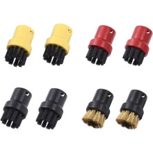 8-Piece Round Nylon and Brass Brushes for Steam Cleaner, Domestic Steam Brush, Brass Mop Parts, Accessories