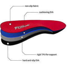 (Men 6 7 26cm, A red) Pcssole Orthotic Arch Support Shoe Inserts Insoles For Flat Feet Feet Pain Plantar Fasciitis Insoles For Men And Women