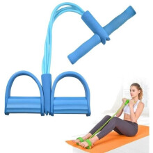 Jetcco 1 pc Tension Rope, 4 Pedal Ropes for Tube Exercise Bands, Strength Training Expander for Home Gym