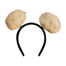 (Two headed potatoes) Fun Unique Resin Headband With Realistic Fruit And Vegetable Designs For Birthdays And Festival Celebration Gathering