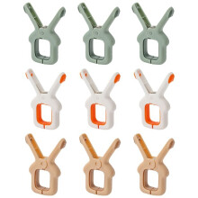 Set of 9 clothespins for beach chairs, plastic clothespins, for drying laundry on clotheslines and drying racks