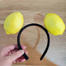(double headed strawb) Fun Unique Resin Headband With Realistic Fruit And Vegetable Designs For Birthdays And Festival Celebration Gathering