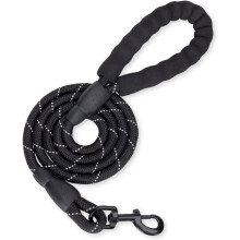 1.5m dog leash with soft sponge handle and reflective rope, suitable for small and medium-sized dogs