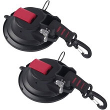 Set of 2 Powerful Suction Cups with 360 Rotating Fixing Hook - Multifunctional Tie-Down Anchor