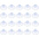 Pack of 20 small, clear plastic suction cups, without hook, 20 mm 1