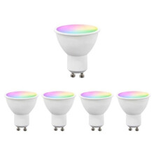 GU10 5.5W RGBW WiFi Smart LED Bulb (Pack of 5) - White - SILUMEN