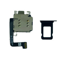Dual Sim Reader and Sim Tray For iPhone 15 Black