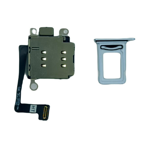 Dual Sim Reader and Sim Tray For iPhone 15 Blue