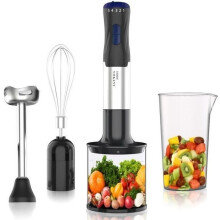 1000W Immersion Blender, 4-in-1 Multifunctional Blender, Suitable for Preparing Baby Food, Salads, Soups and Vegetables, Juices