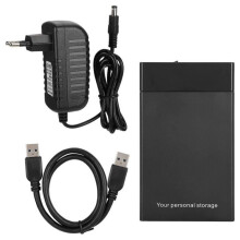 TMISHION w3530 Mobile Disk Enclosure, 3.5-inch SATA External Hard Drive Box with USB 3.0, SATA (100-240V) (EU Plug)