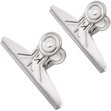 Sealing Clip - Stainless Steel - 20 CM - 2PCS - Silver Tone Metal - Practical for Organization