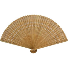Bamboo Silk Hand Fan, Wooden Folding Fan, Vintage Fan, DIY Decoration