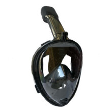 Full Face Diving Mask, Seaview Diving Mask for Adults and Children (Black) Size L/XL
