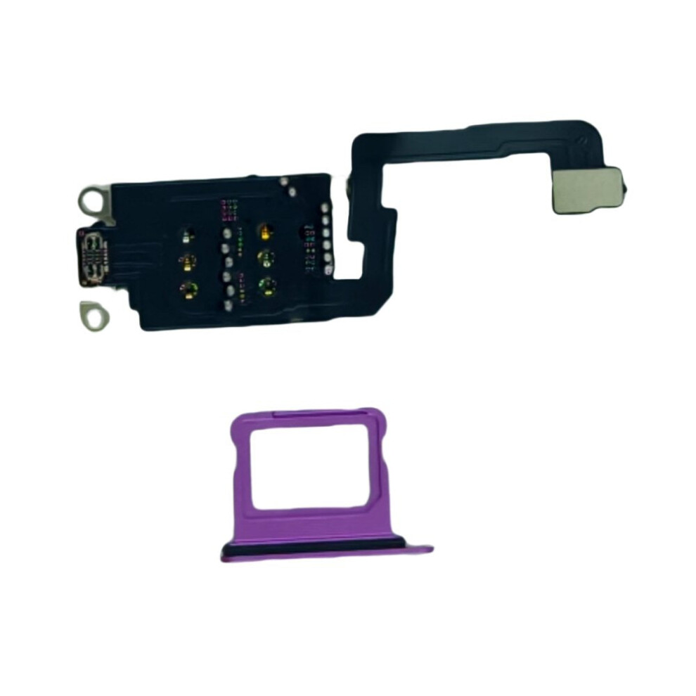 Dual Sim Reader And Sim Tray For Iphone 16 Plus Purple 632412924393