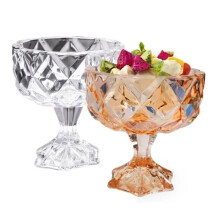 Ice Cream Cups - Home - 2 Glass Cups 280ml - Clear and Amber - Multi-purpose - Modern Design