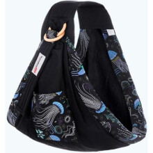 Cotton Baby Carrier Wrap - Baby Sling Hammock - Black