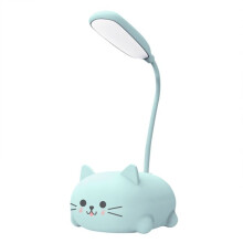 Mini night light, small folding LED desk lamp, USB charging, eye protection, blue cat