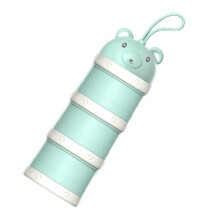 SURENHAP Large Capacity 3-Layer Portable Baby Milk Powder Dispenser - Green