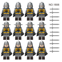 Medieval Military Building Blocks Soldiers Mini Figure Toys Style H