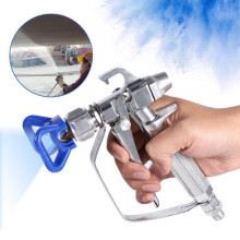 High Pressure 3600PSI Stainless Steel Paint Spray Gun - Blue and Silver Grey