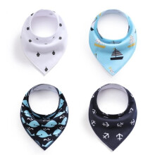 Baby Bibs, Baby Bandana Bibs, Hypoallergenic Baby Triangle Bibs, for Newborns, Infants, Toddlers, 4pcs