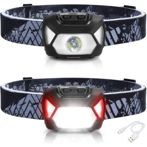 Headlamp - TIDUCEL - Rechargeable - IPX4 Waterproof - 6 Modes - LED