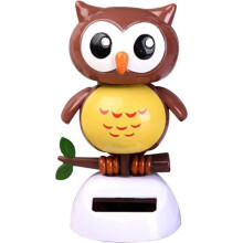 Solar Powered Dancing Owl Figurine, Solar Car Ornaments, Solar Powered Owl Shape, Solar Powered Car Toy Animal Dancing Solar