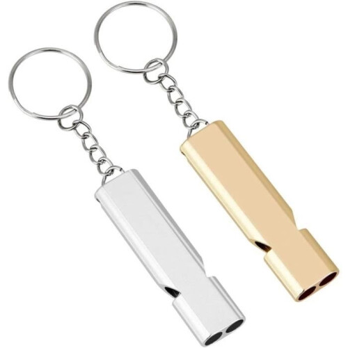 Survival whistle - Aluminum - High decibels - 2 pcs - Ideal for coaches and referees
