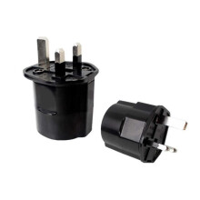 OcioDual EU to UK Plug Adapter, 2-Pin to 3-Pin Converter, Type C, E and F to Type G, Black