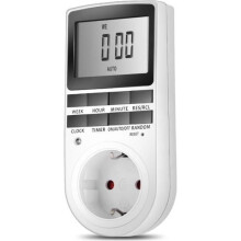 Programmable Digital Plug with Daily Timer, LCD Screen, and Random Mode