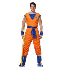(L) Anime Dragon Ball Son Goku Cosplay Costume Adults Goku Dress Up Outfits Halloween Comic-con Party Full Set