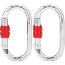 2-piece climbing carabiners, safety hook carabiners for climbing, hammock, dog leash.