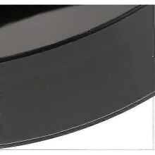 (Black 28cm) Tenlacum Round Container Flower Bonsai Pot Vase Suiban Ikebana Plastic (black 23cm)