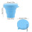 Vvikizy Telescopic Silicone Cup, Foldable Drinking Cup, Travel Camping Table Cup, Blue 1