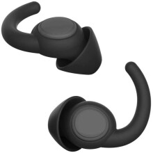 2 Pairs Silicone Earplugs for Sleeping, 33dB Noise Reduction, Comfortable Earplugs for Sleeping and Snoring - Black