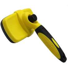 Grooming Brush - Self-Cleaning - For Dogs and Cats - Non-Slip Handle - Easy Cleaning