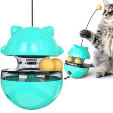 Interactive cat toy, 2-in-1 pet toy, interactive cat ball with fun stick, cat toys - blue