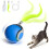 Interactive cat ball with replaceable tail, smart interactive ball, 2 speeds, automatic electric toy ball 1