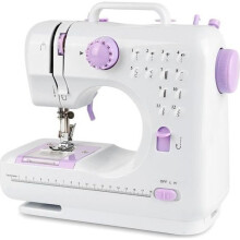 KEKE-505 Electric Sewing Machine, Double Thread Sewing, Automatic Adjustable Stitching, 12 Built-in Stitch Patterns, Portable, Multifunctional
