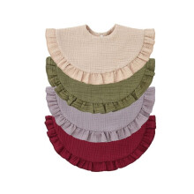 Set of 4 lace baby bibs, drool bibs, cotton yarn bibs, baby products, type: Style 1