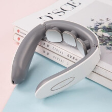 SWAREY Electric Back and Neck Massager - Electric Pulse, Hot Compress - White
