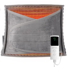 TTLIFE 12530 cm Lumbar Heating Belt, Electric Heating Pad with 9 Heat Levels & 4 Timers — Grey