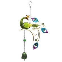 Peacock-shaped metal wind chime, garden, balcony, patio decoration
